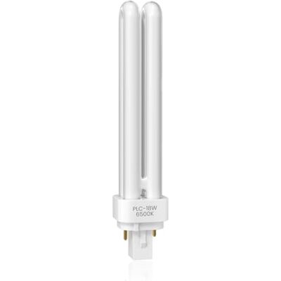 DoRight G24d-2 18 W compacte fluorescentielamp 2-pins – buis dubbel gedraaid, 2U, energiebesparende lamp, koud wit, 6500 K, CFL-lamp, PLC-lamp, niet dimbaar, voor hal, badkamer (1 stuk) DoRight G24d-2 18 W compacte fluorescentielamp 2-pins – buis dubbel gedraaid, 2U, energiebesparende lamp, koud wit, 6500 K, CFL-lamp, PLC-lamp, niet dimbaar, voor hal, badkamer (1 stuk)