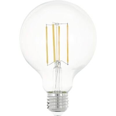 EGLO E27 Ledlamp, klassieke lamp, retroverlichting, 8 watt (komt overeen met 75 watt), 1055 lumen, warm wit, 2700 Kelvin, Edison G95 lamp, Ø 9,5 cm EGLO E27 Ledlamp, klassieke lamp, retroverlichting, 8 watt (komt overeen met 75 watt), 1055 lumen, warm wit, 2700 Kelvin, Edison G95 lamp, Ø 9,5 cm