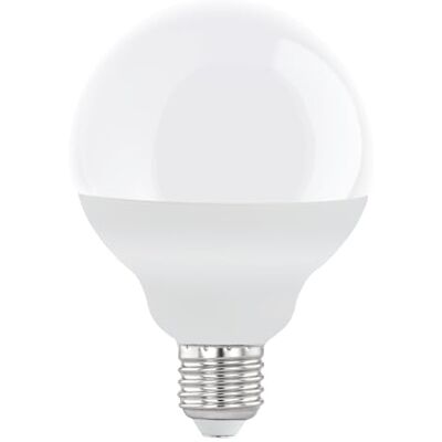 EGLO Ledlamp E27, wereldbol, 11,8 watt (komt overeen met 75 watt gloeilamp), 1055 lumen, warm wit, 3000 Kelvin, G95, Ø 9,5 cm EGLO Ledlamp E27, wereldbol, 11,8 watt (komt overeen met 75 watt gloeilamp), 1055 lumen, warm wit, 3000 Kelvin, G95, Ø 9,5 cm