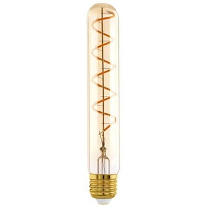EGLO Ledbuis E27 dimbaar, vintage filamentlamp, spiraallamp, lamp staafgloeilamp, amberglas, 4 watt, 180 lumen, warm wit, 1600 Kelvin, T30, Ø 3 cm EGLO Ledbuis E27 dimbaar, vintage filamentlamp, spiraallamp, lamp staafgloeilamp, amberglas, 4 watt, 180 lumen, warm wit, 1600 Kelvin, T30, Ø 3 cm