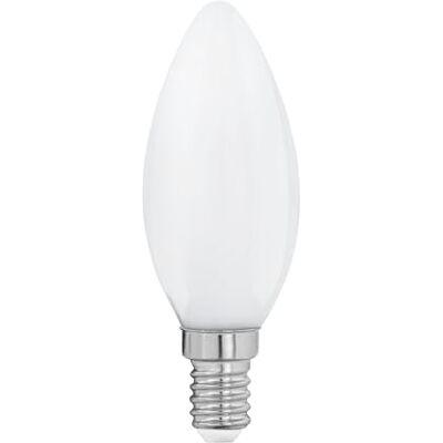 EGLO Ledlamp, E14, kaarsvorm, Milky van ondoorzichtig glas, 7 watt (komt overeen met 60 watt), 806 lumen, warm wit, 2700 Kelvin, C35, Ø 3,5 cm (correspond à 60 watts), 806 lumens, blanc chaud, 2700 Kelvin, C35, Ø 3,5 cm EGLO Ledlamp, E14, kaarsvorm, Milky van ondoorzichtig glas, 7 watt (komt overeen met 60 watt), 806 lumen, warm wit, 2700 Kelvin, C35, Ø 3,5 cm (correspond à 60 watts), 806 lumens, blanc chaud, 2700 Kelvin, C35, Ø 3,5 cm