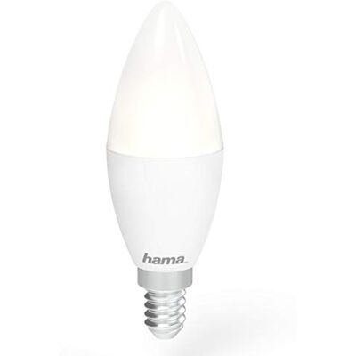 Hama Wifi-lamp met E14-fitting (slimme lamp werkt zonder hub, 5,5 W led-kaarslamp, spraak-/app-bediening, intelligente lamp voor verschillende lichtsferen) wit Hama Wifi-lamp met E14-fitting (slimme lamp werkt zonder hub, 5,5 W led-kaarslamp, spraak-/app-bediening, intelligente lamp voor verschillende lichtsferen) wit