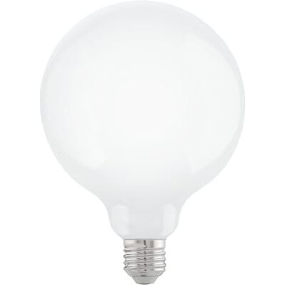 EGLO Ledlamp, E27, dimbaar, glazen bollamp, ondoorzichtig, 7,5 watt (komt overeen met 60 watt), 806 lumen, warm wit, 2700 Kelvin, opaal wit, G125, Ø 12,5 cm EGLO Ledlamp, E27, dimbaar, glazen bollamp, ondoorzichtig, 7,5 watt (komt overeen met 60 watt), 806 lumen, warm wit, 2700 Kelvin, opaal wit, G125, Ø 12,5 cm