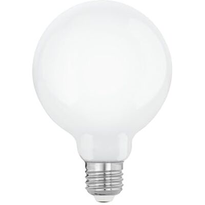 EGLO Ledlamp, E27, dimbaar, glazen bollamp, ondoorzichtig, 7,5 watt (komt overeen met 60 watt), 806 lumen, warm wit, 2700 Kelvin, opaal wit, G95, Ø 9,5 cm EGLO Ledlamp, E27, dimbaar, glazen bollamp, ondoorzichtig, 7,5 watt (komt overeen met 60 watt), 806 lumen, warm wit, 2700 Kelvin, opaal wit, G95, Ø 9,5 cm
