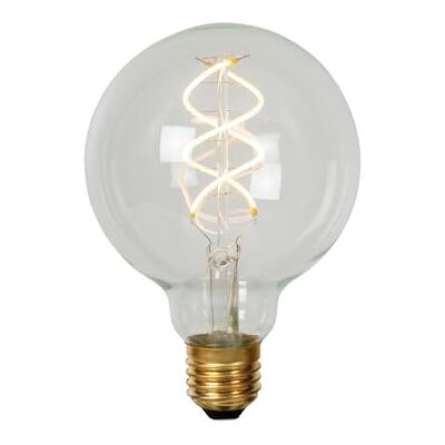 LUCIDE G95 Gloeilamp Ø 9,5 cm LED afmetingen E27-1 x 4,9 W 2700 K transparant LUCIDE G95 Gloeilamp Ø 9,5 cm LED afmetingen E27-1 x 4,9 W 2700 K transparant