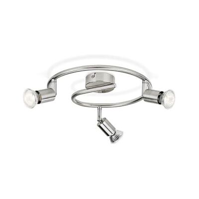 Philips Limbali opbouwspot 3-lichts – nikkel – GU10 – draaibare spots – eenvoudige installatie – exclusief lichtbron Philips Limbali opbouwspot 3-lichts – nikkel – GU10 – draaibare spots – eenvoudige installatie – exclusief lichtbron