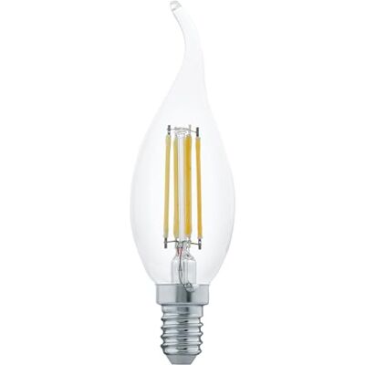 EGLO E14 ledlamp, klassieke kaarsvorm, retroverlichting, 4 stuks watt (komt overeen met 32 watt), 350 lumen, warm wit, 2700 Kelvin, Edison CF35 lamp, Ø 3,5 cm EGLO E14 ledlamp, klassieke kaarsvorm, retroverlichting, 4 stuks watt (komt overeen met 32 watt), 350 lumen, warm wit, 2700 Kelvin, Edison CF35 lamp, Ø 3,5 cm