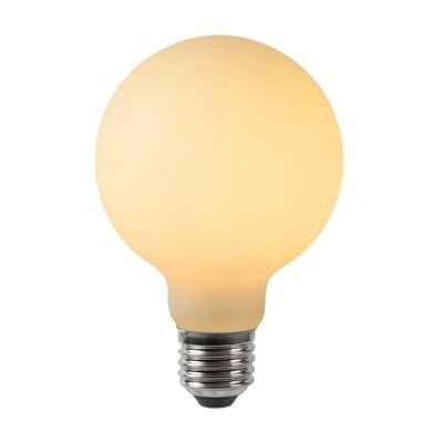 LUCIDE G80 Gloeilamp Ø 8 cm LED afmetingen E27-1 x 4,9 W 2700 K opaal LUCIDE G80 Gloeilamp Ø 8 cm LED afmetingen E27-1 x 4,9 W 2700 K opaal