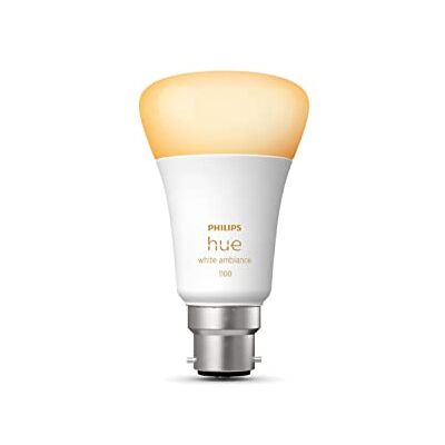 Philips White Ambiance Ledlamp, B22, komt overeen met 75 W, Bluetooth-compatibel Philips White Ambiance Ledlamp, B22, komt overeen met 75 W, Bluetooth-compatibel