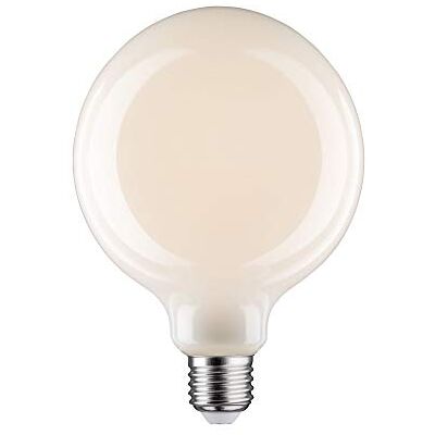 Paulmann G125 LED gloeilamp, 6 W, opaal, dimbaar, 2700 K, warm wit, E27 Paulmann G125 LED gloeilamp, 6 W, opaal, dimbaar, 2700 K, warm wit, E27