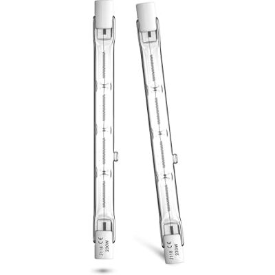 Luxvista R7S Halogeenlampen, 118 mm, 230 W, dimbaar, lineair, halogeen, warmwit, 2800 K, halogeenprojector, J118 R7S, dubbele basis, komt overeen met 20 W R7s voor landschapsverlichting (2 stuks) Luxvista R7S Halogeenlampen, 118 mm, 230 W, dimbaar, lineair, halogeen, warmwit, 2800 K, halogeenprojector, J118 R7S, dubbele basis, komt overeen met 20 W R7s voor landschapsverlichting (2 stuks)