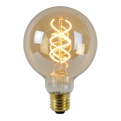 LUCIDE Ledlamp met gloeidraad, Ø 9,5 cm, 1 x 5 W, 2200 K, amberkleurig LUCIDE Ledlamp met gloeidraad, Ø 9,5 cm, 1 x 5 W, 2200 K, amberkleurig
