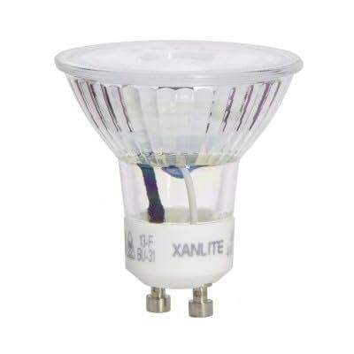 Xanlite Ledlamp, GU10, klassiek, 5,6 W, komt overeen met 50 W, 345 lumen, stralingshoek 36 graden, warm wit licht, VG50S Xanlite Ledlamp, GU10, klassiek, 5,6 W, komt overeen met 50 W, 345 lumen, stralingshoek 36 graden, warm wit licht, VG50S