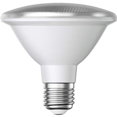 ledscom.de Ledlamp E27, PAR30 korte hals, warmwit (2700 K), 12,9 W, 994 lm, 42 °, reflectorspiegel (zilver) ledscom.de Ledlamp E27, PAR30 korte hals, warmwit (2700 K), 12,9 W, 994 lm, 42 °, reflectorspiegel (zilver)
