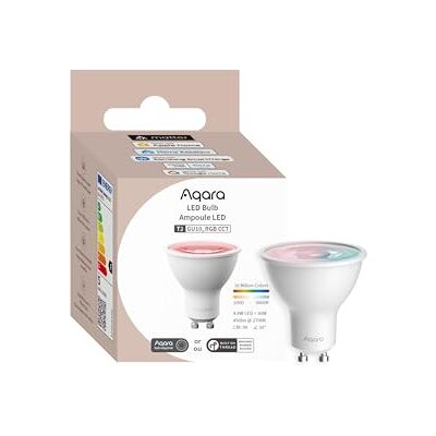 Aqara Ledlamp T2 (GU10, RGB CCT), Thread/Zigbee, wit dimbaar, 2000 K-9000 K, RGB-kleurverandering met 16 miljoen kleuren, komt overeen met 30 W, matter, compatibel met HomeKit, Alexa, Google Home 2000K-9000K, Changement de couleur RGB, 16 millions de Co Aqara Ledlamp T2 (GU10, RGB CCT), Thread/Zigbee, wit dimbaar, 2000 K-9000 K, RGB-kleurverandering met 16 miljoen kleuren, komt overeen met 30 W, matter, compatibel met HomeKit, Alexa, Google Home 2000K-9000K, Changement de couleur RGB, 16 millions de Co