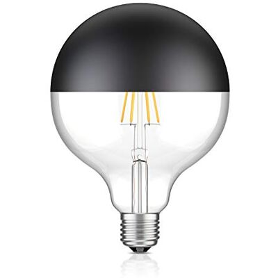 ledscom.de Ledlamp E27, G125, warm wit (2700 K), 6,7 W, 660 lm, hoofdspiegel (zwart) ledscom.de Ledlamp E27, G125, warm wit (2700 K), 6,7 W, 660 lm, hoofdspiegel (zwart)