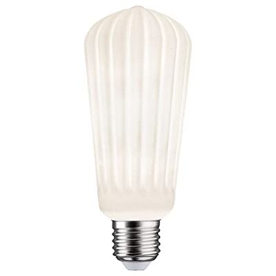 Paulmann 29080 White Lampion Edition LED-filament, cilindrisch, ST64, 230 V, E27, 4,3 W, 400 lm, dimbaar, 60 mm, wit, glas, 3000 K Paulmann 29080 White Lampion Edition LED-filament, cilindrisch, ST64, 230 V, E27, 4,3 W, 400 lm, dimbaar, 60 mm, wit, glas, 3000 K