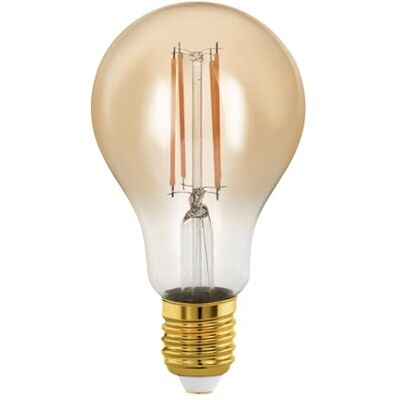 EGLO Ledlamp E27, dimbaar, Edison-gloeilamp Golden Vintage Retroverlichting, 4 watt (komt overeen met 28 watt), 300 lumen, warmwit, goud, 1700 Kelvin, A75, Ø 7,5 cm EGLO Ledlamp E27, dimbaar, Edison-gloeilamp Golden Vintage Retroverlichting, 4 watt (komt overeen met 28 watt), 300 lumen, warmwit, goud, 1700 Kelvin, A75, Ø 7,5 cm
