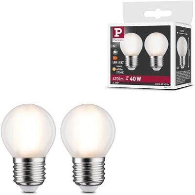 Paulmann 28639 LED druppellamp 2 x 5W mat E27 2700K Paulmann 28639 LED druppellamp 2 x 5W mat E27 2700K