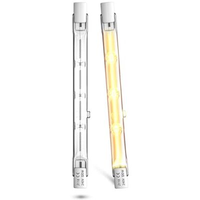 Lamptobe 118 mm halogeen R7S lineaire lampen, 120 W, dimbaar, lineaire halogeenlampen, 118 mm, R7S J118 T3, type J, halogeenlampen, veiligheid, flood, warm wit, 2800 K, 2 stuks Lamptobe 118 mm halogeen R7S lineaire lampen, 120 W, dimbaar, lineaire halogeenlampen, 118 mm, R7S J118 T3, type J, halogeenlampen, veiligheid, flood, warm wit, 2800 K, 2 stuks