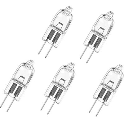 ShuoHui G4 halogeenlamp, G4-fitting, dimbaar, 12 V, 20 W, warm wit, -2800 K, heldere capsule, 5 stuks ShuoHui G4 halogeenlamp, G4-fitting, dimbaar, 12 V, 20 W, warm wit, -2800 K, heldere capsule, 5 stuks