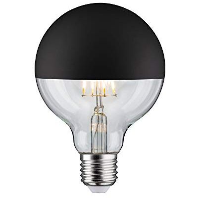 Paulmann 28676 G95 LED-gloeidraadlamp, 6 W, mat zwart, 2700 K, warmwit, dimbaar, E27 Paulmann 28676 G95 LED-gloeidraadlamp, 6 W, mat zwart, 2700 K, warmwit, dimbaar, E27