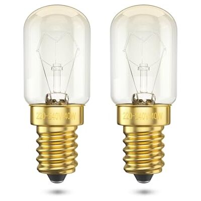 BrightWish E14 ovenlamp T22 (42, watt) 300 °C hittebestendig, dimbaar warm wit 2700 K glazen gloeilamp voor oven, magnetron, afzuigkap, zoutlamp 2 stuks BrightWish E14 ovenlamp T22 (42, watt) 300 °C hittebestendig, dimbaar warm wit 2700 K glazen gloeilamp voor oven, magnetron, afzuigkap, zoutlamp 2 stuks