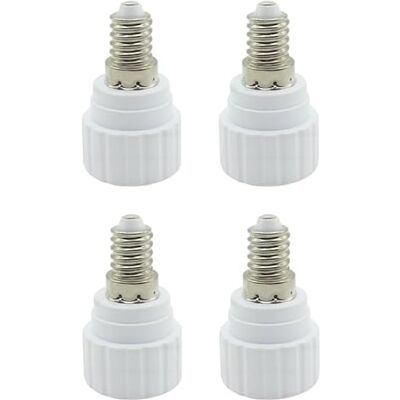 LISSEK 4 x E14 E27 GU10 B22 fitting adapter voor halogeen en energiebesparende ledlampen (4 x E14 naar GU10) LISSEK 4 x E14 E27 GU10 B22 fitting adapter voor halogeen en energiebesparende ledlampen (4 x E14 naar GU10)