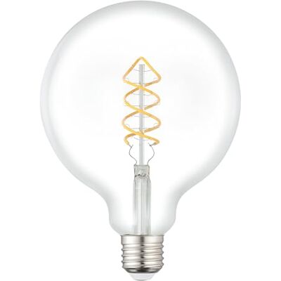 EGLO E27 led-gloeilamp, vintage led-spiraallamp, lamp Retro design decoratie, 7,3 watt, warm wit, 806 lumen, 2700 K, Edison Globe G125, Ø 12,5 cm EGLO E27 led-gloeilamp, vintage led-spiraallamp, lamp Retro design decoratie, 7,3 watt, warm wit, 806 lumen, 2700 K, Edison Globe G125, Ø 12,5 cm