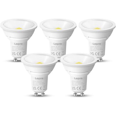 Lepro Ampoule LED GU10 8W, Blanc Froid 6500K, 800lm Ampoule GU10 Équivaut de 65W, 100° Faisceau Large, Ampoules GU10 Économie d'énergie, Lot de 5 Lepro Ampoule LED GU10 8W, Blanc Froid 6500K, 800lm Ampoule GU10 Équivaut de 65W, 100° Faisceau Large, Ampoules GU10 Économie d'énergie, Lot de 5