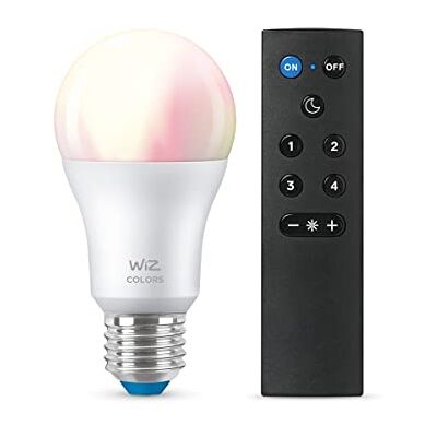WiZ Lamp + afstandsbediening – gekleurd en wit licht – Slimme led-verlichting – E27 fitting – 60 W – mat WiZ Lamp + afstandsbediening – gekleurd en wit licht – Slimme led-verlichting – E27 fitting – 60 W – mat