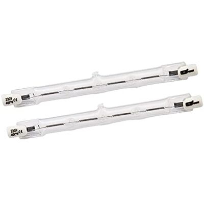 LEDLUX 2 stuks halogeenlampen, dimbaar, R7S, 118 mm, warmwit, 2700 K LEDLUX 2 stuks halogeenlampen, dimbaar, R7S, 118 mm, warmwit, 2700 K