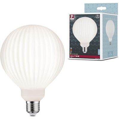 Paulmann 29078 White Lampion Edition LED-filament Globe G125 230 V E27 4,3 W 400 lm dimbaar 125 mm wit glas 3000 K Paulmann 29078 White Lampion Edition LED-filament Globe G125 230 V E27 4,3 W 400 lm dimbaar 125 mm wit glas 3000 K