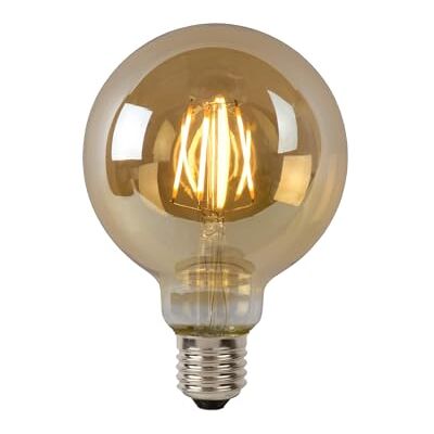 LUCIDE G95 Gloeilamp Ø 9,5 cm LED afmetingen E27-1 x 5 W 2700 K Amber LUCIDE G95 Gloeilamp Ø 9,5 cm LED afmetingen E27-1 x 5 W 2700 K Amber