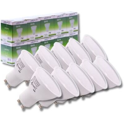 JANDEI Set van 10 7W GU10 ledlampen (komt overeen met 50 W), 3000 K warm wit, 650 lumen, niet-dimbare spaarlampen voor thuis, kantoor, winkel JANDEI Set van 10 7W GU10 ledlampen (komt overeen met 50 W), 3000 K warm wit, 650 lumen, niet-dimbare spaarlampen voor thuis, kantoor, winkel