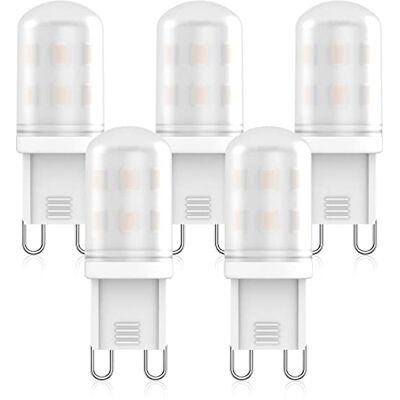 RuLEDne Ledlampen, G9, 2 W, komt overeen met 20 W/25 W halogeen, zachte witte lamp 2700 K, geen flikkeren, hoek 360 graden, AC220-240 V, niet dimbaar, 5 stuks RuLEDne Ledlampen, G9, 2 W, komt overeen met 20 W/25 W halogeen, zachte witte lamp 2700 K, geen flikkeren, hoek 360 graden, AC220-240 V, niet dimbaar, 5 stuks