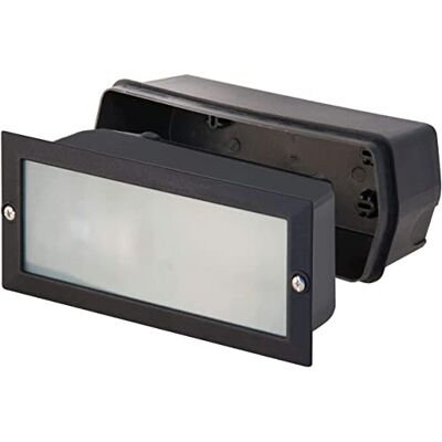 Velamp Inbouwspot voor oprit buiten IP54 met fitting voor E27-lampen, LED-compatibel, inbouwbehuizing, zwart Velamp Inbouwspot voor oprit buiten IP54 met fitting voor E27-lampen, LED-compatibel, inbouwbehuizing, zwart