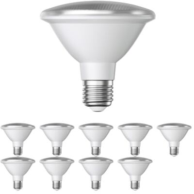 ledscom.de 10 x E27 ledlampen, PAR30 korte hals, wit (4200 K), 13 W, 1025 lm, 43°, reflectorspiegel (zilver) ledscom.de 10 x E27 ledlampen, PAR30 korte hals, wit (4200 K), 13 W, 1025 lm, 43°, reflectorspiegel (zilver)