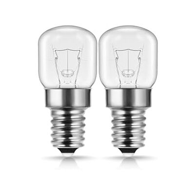 LAMARE E14 gloeilamp, 10 W, warmwit, 2700 K, dimbaar, voor oven, magnetron en zoutlampen, 2 stuks LAMARE E14 gloeilamp, 10 W, warmwit, 2700 K, dimbaar, voor oven, magnetron en zoutlampen, 2 stuks