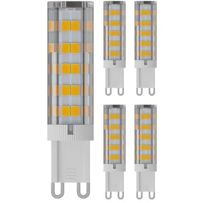 ledscom.de 5 x G9 LED-lampen, warmwit (2800 K), 4,1 W, 501 lm ledscom.de 5 x G9 LED-lampen, warmwit (2800 K), 4,1 W, 501 lm