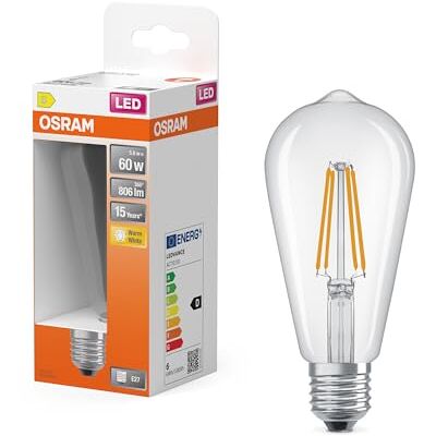 OSRAM Star Classic Edison LED-gloeilamp, 5,9 W, transparant, E27 OSRAM Star Classic Edison LED-gloeilamp, 5,9 W, transparant, E27