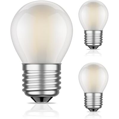 ledscom.de 3 x E27 ledlampen, G45, warm wit (2700 K), 4 W, 477 lm, mat ledscom.de 3 x E27 ledlampen, G45, warm wit (2700 K), 4 W, 477 lm, mat