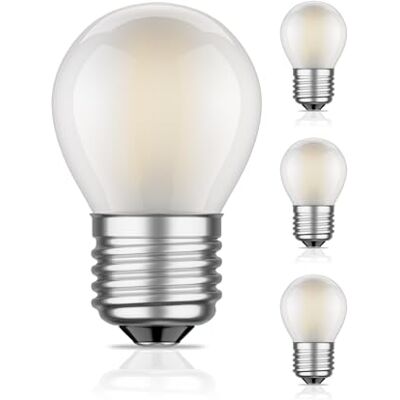 ledscom.de 4 x E27 ledlampen, G45, warmwit (2700 K), 4 W, 477 lm, mat ledscom.de 4 x E27 ledlampen, G45, warmwit (2700 K), 4 W, 477 lm, mat