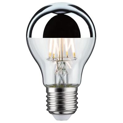Paulmann AGL 28670-6,5 W LED gloeidraad gloeilamp hoofdspiegel zilver 2700K warm wit E27 Paulmann AGL 28670-6,5 W LED gloeidraad gloeilamp hoofdspiegel zilver 2700K warm wit E27