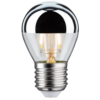 Paulmann 28664 LED-lamp, druppelvorm, 2,6 W, zilver, 2700 K, warm wit, E27 Paulmann 28664 LED-lamp, druppelvorm, 2,6 W, zilver, 2700 K, warm wit, E27