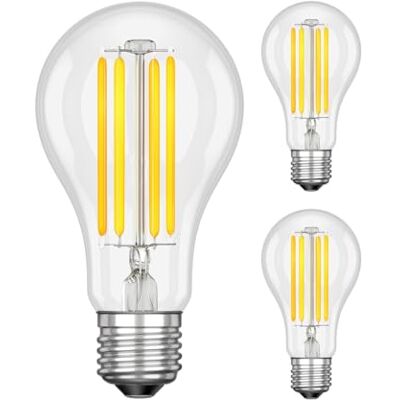 ledscom.de 3 x E27 ledlampen, A70, wit (4200 K), 12,2 W, 1965 lm ledscom.de 3 x E27 ledlampen, A70, wit (4200 K), 12,2 W, 1965 lm