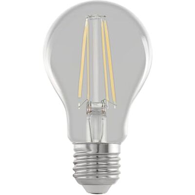 EGLO LED E27 dimbaar in standen, gloeilamp klassiek voor retro verlichting, 6 watt (komt overeen met 60 watt), 806 lumen, E27 LED warm wit, 2700 Kelvin, LED-lampen, Edison gloeilamp A60, Ø 6 cm 806 lm, blanc chaud 2700 K, Edison A60, Ø 6 cm EGLO LED E27 dimbaar in standen, gloeilamp klassiek voor retro verlichting, 6 watt (komt overeen met 60 watt), 806 lumen, E27 LED warm wit, 2700 Kelvin, LED-lampen, Edison gloeilamp A60, Ø 6 cm 806 lm, blanc chaud 2700 K, Edison A60, Ø 6 cm