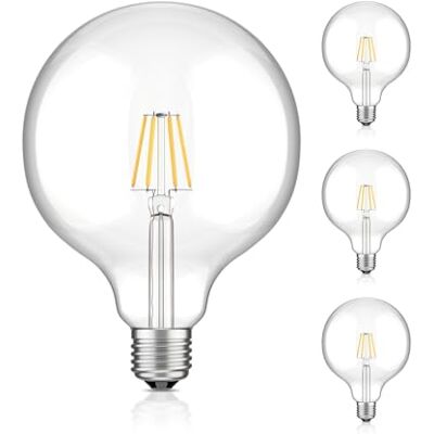 ledscom.de 4 ledlampen E27, G125, warmwit (2700 K), 7,5 W, 838 lm ledscom.de 4 ledlampen E27, G125, warmwit (2700 K), 7,5 W, 838 lm