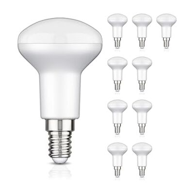 ledscom.de 10 x E14 ledlampen, R50, warmwit (2700 K), 5,2 W, 485 lm, 112°, mat ledscom.de 10 x E14 ledlampen, R50, warmwit (2700 K), 5,2 W, 485 lm, 112°, mat