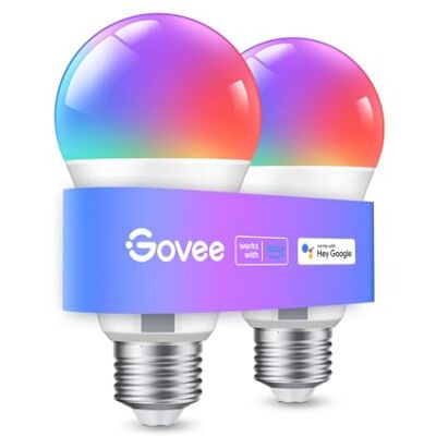 Govee RGBWW 2 x E27 Smart gloeilamp, werkt met Samsung SmartThings, Matter, Alexa en Google Assistant, Alexa WiFi E27 gloeilampen, 9 W, 800 lm, muzieksynchronisatie, 16 miljoen Govee RGBWW 2 x E27 Smart gloeilamp, werkt met Samsung SmartThings, Matter, Alexa en Google Assistant, Alexa WiFi E27 gloeilampen, 9 W, 800 lm, muzieksynchronisatie, 16 miljoen